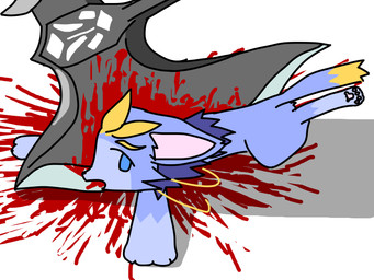 4_toes axe bisected blood bodily_fluids corpse death feet female feral gore pawpads pink_pawpads side_view simple_background snout solo toes white_background zoosadism yuumisocute league_of_legends riot_games tencent yuumi_(lol) domestic_cat felid feline felis mammal 4:3 hi_res