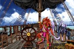 anthro binoculars coin duo female male male/female map pirate sea ship travel treasure vehicle water watercraft jeffusherb humanoid digital_media_(artwork) digital_painting_(artwork) painting_(artwork)