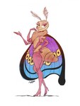 2021 4_arms a_bug's_life antennae_(anatomy) anthro arthropod arthropod_abdomen bedroom_eyes clothing disney female footwear full-length_portrait gypsy_(a_bug's_life) gypsy_moth hi_res high_heeled_feet high_heels insect insect_wings lepidopteran looking_at_viewer looking_back looking_back_at_viewer moth multi_arm multi_limb narrowed_eyes nude organic_high_heels pixar portrait scottyartz seductive smile solo standing tussock_moth wings