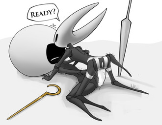 anthro dominant dominant_female duo female female/female leaking strapon darkmageorigin hollow_knight:_silksong hollow_knight_(franchise) team_cherry hornet_(hollow_knight) lace_(hollow_knight:_silksong) hi_res