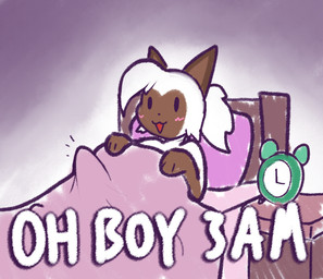 :3 alarm_clock anthro bed bed_sheet bedding blush brown_body brown_fur bulge clock detailed_bulge dot_eyes erection fur furniture genital_outline hair happy humor lying male number on_back open_:3 open_mouth parody penis_outline ponytail simple_background simple_eyes smile solo text the_truth white_body white_fur white_hair r-mk nickelodeon oh_boy_3_a.m.!_(meme) spongebob_squarepants percy_(teckworks) domestic_cat felid feline felis mammal siamese colored_sketch digital_media_(artwork) english_text icon meme reaction_image redraw sketch