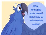 beak blue_body blue_feathers dialogue feathered_wings feathers feral head_feathers male offscreen_character open_mouth solo speech_bubble text tongue wings valenova blue_sky_studios rio_(series) blu_(rio) avian bird macaw neotropical_parrot parrot true_parrot english_text hi_res signature