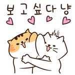 ambiguous/ambiguous ambiguous_gender duo face_rub heart_symbol hug love motion_lines simple_background text white_background domestic_cat felid feline felis mammal 1:1 animated korean_text low_res short_playtime translated