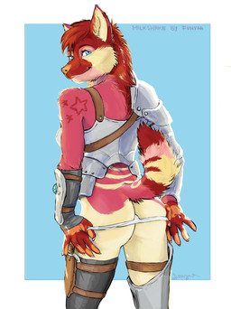 anthro armor biped butt clothed clothing clothing_pull dagger female fur looking_at_viewer looking_back melee_weapon partially_clothed pink_body pink_fur rear_view red_body red_fur simple_background skimpy smile solo standing teasing thong unconvincing_armor underwear underwear_down underwear_pull weapon white_body white_fur fonyaa felid mammal