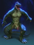 2024 abs anthro balls biceps claws dinosaur doriangolovka flaccid genitals hi_res humanoid_genitalia humanoid_penis male muscular muscular_anthro muscular_male nipples nude pecs penis reptile rocco_(tallion) scalie sharp_teeth solo spikes spikes_(anatomy) tail teeth theropod tongue tongue_out tyrannosaurid tyrannosauroid tyrannosaurus tyrannosaurus_rex