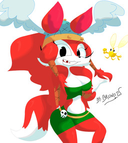 female brunowarts rayman_(series) ubisoft barbara_(rayman) canid canine fox mammal hi_res