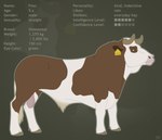 anatomically_correct anatomically_correct_balls anatomically_correct_genitalia animal_genitalia balls bovine_balls bovine_genitalia cloven_hooves ear_piercing ear_tag feral fully_sheathed fur genitals green_eyes hooves horn information_list looking_away male multicolored_body nervous nude piercing quadruped sheath simple_background solo tail text unguligrade reinderworld bovid bovine cattle mammal swiss_'simmental'_fleckvieh 2023 digital_drawing_(artwork) digital_media_(artwork) hi_res model_sheet signature