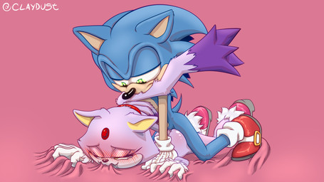 abstract_background anal anal_penetration anthro bed_sheet bedding bite biting_sheets blush blush_lines duo female grabbing_sheets long_tail male male/female monotone_background penetration simple_background tail tail_bite tail_in_mouth claydust sega sonic_the_hedgehog_(series) blaze_the_cat sonic_the_hedgehog domestic_cat eulipotyphlan felid feline felis hedgehog mammal 16:9 hi_res widescreen