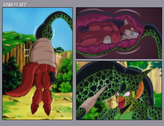 absorbing absorption_vore anthro beverage cell_tail digestion drain duo energy_drain energy_drink fur green_body internal long_tail male male/male male_pred male_prey red_body red_fur safe_vore soft_vore spots struggling struggling_prey suction tail tail_bulge tail_fetish tail_mouth tail_play tail_vore tongue tongue_out unusual_anatomy unusual_tail vore wet kenavi_art dragon_ball basil_(dragon_ball) cell_(dragon_ball) imperfect_cell canid canine canis fox mammal wolf comic hi_res