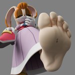 5_toes anthro duo extreme_size_difference feet female female/female foot_fetish foot_focus foot_play low-angle_view macro micro size_difference soles stuck_to_foot toes trampling dwighteisenhower sega sonic_the_hedgehog_(series) vanilla_the_rabbit human lagomorph leporid mammal rabbit 1:1 3d_(artwork) digital_media_(artwork) hi_res