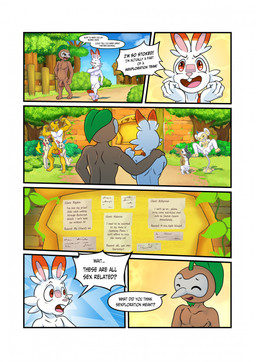 anthro ball_fondling balls bulletin_board casual_nudity dialogue erection fondling genitals humanoid_genitalia humanoid_penis male male/male nipples nude penis text zaryuzu_73 nintendo pokemon pokemon_mystery_dungeon spike_chunsoft aipom generation_1_pokemon generation_2_pokemon generation_3_pokemon generation_8_pokemon minun morpeko nuzleaf plusle pokemon_(species) raichu scorbunny comic digital_media_(artwork) english_text hi_res