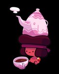 ._. accessory afro ambiguous_gender armless beverage chibi container cup dot_eyes gem headband micro not_furry ruby_(gem) simple_eyes sitting solo steam tea tea_cup teapot toony discount-supervillain cartoon_network steven_universe smolby gem_(species) ruby_(gem_species) 4:5