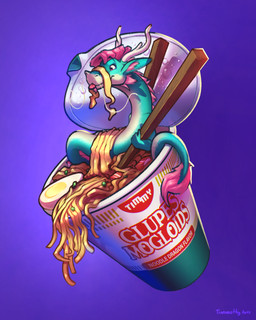 ambiguous_feral ambiguous_gender antlers blep blue_body chopsticks closed_smile feral food hair horn inner_ear_fluff mane micro mouth_closed noodles pink_eyes pink_hair pink_inner_ear_fluff pink_mane pink_tongue purple_background simple_background smile solo tongue tongue_out tuft white_antlers white_body timmothy_arts mythology dragon eastern_dragon mythological_creature mythological_scalie scalie 4:5 absurd_res hi_res signature