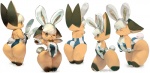 anthro big_butt blush bunny_costume butt chibi clothing costume fake_ears fake_rabbit_ears female solo wide_hips yellow_eyes koki canid canine fox mammal hi_res