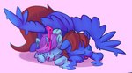 blue_body candy_gore duo feral gore hooves horn male male/male mane melting pink_body quadruped sleeping spread_wings unicorn_horn wings lilfunkman hasbro my_little_pony mythology fan_character gyro_tech seaward_skies equid equine mammal mythological_creature mythological_equine pegasus unicorn absurd_res hi_res