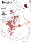 anthro big_breasts blood blush bodily_fluids breasts clothing crossgender dialogue duo eating female gesture gore hand_gesture heart_symbol huge_breasts logo male smile solo_focus spine text thumbs_up yellow_eyes walter_sache blood-c marvel deadpool elder_bairn human lagomorph leporid mammal rabbit absurd_res crossover english_text hi_res monochrome traditional_media_(artwork)