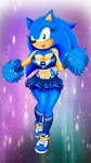 absurd_res anthro big_breasts breasts cheerleader cheerleading_pose clothed clothing crossgender english_text eulipotyphlan female front_view green_eyes hedgehog hi_res lipstick logo looking_at_viewer makeup mammal mtf_crossgender playstation pose sega smile smiling_at_viewer solo sonic_the_hedgehog sonic_the_hedgehog_(series) sony_corporation sony_interactive_entertainment text the_knight