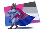 abs anthro asexual_pride_colors beard bisexual_pride_colors black_nipples blue_body boxer_briefs brown_hair bulge cape clothing facial_hair hair lgbt_pride male multicolored_boxer_briefs multicolored_cape multicolored_clothing multicolored_underwear muscular muscular_anthro muscular_male nipples pattern_clothing pecs pride_color_boxer_briefs pride_color_cape pride_color_clothing pride_color_underwear pride_colors solo striped_clothing stripes underwear wide_hips colelucario nintendo pokemon cole_(colelucario) generation_4_pokemon lucario pokemon_(species) hi_res