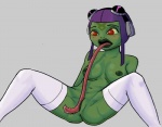 alien amphibian ben_10 ben_10:_omniverse blush breasts eyewear frog goggles green_nipples green_skin lips long_tongue princess_attea red_eyes tongue
Rating: Explicit
Score: 4
User: Juni221
Date: January 05, 2014