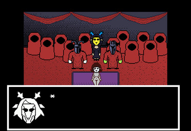 anthro cultist fellatio female female_penetrated group humor male male/female male_penetrating male_penetrating_female oral orientation_play penetration penile penile_penetration penis_in_vagina sex speech_bubble sprite sprite_animation sprite_art text trio vaginal vaginal_penetration bladedbard deltarune undertale_(series) carol_holiday royal_guard_(undertale) vessie_the_vessel human humanoid mammal animated digital_media_(artwork) pixel_(artwork) pixel_animation