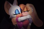 anthro blush breasts clothed clothing duo eyeshadow female female/female french_kissing green_eyes kissing makeup mature_anthro mature_female open_mouth orange_eyes tongue tongue_out cranihum sega sonic_the_hedgehog_(series) rouge_the_bat vanilla_the_rabbit bat lagomorph leporid mammal rabbit 2025 absurd_res hi_res