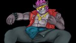 anthro bodily_fluids bottomwear briefs bulge clothed clothing eyewear fur genital_fluids male muscular muscular_male open_bottomwear open_clothing open_pants pants piercing precum solo sunglasses underwear seamaster teenage_mutant_ninja_turtles bebop humanoid mammal suid suina warthog 16:9 widescreen