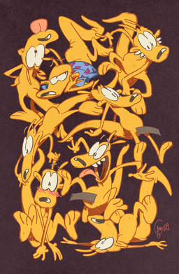 anthro barefoot biped blush bottomless censor_bar clothed clothing covering covering_self embarrassed featureless_crotch feet looking_up male nude overbite screaming shirt solo teeth tongue tongue_out topwear unimpressed wide_eyed edtropolis nickelodeon rocko's_modern_life rocko_rama macropod mammal marsupial wallaby 2015 censored