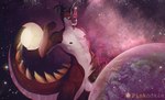 anthro cosmic_background earth frottage galaxy macro male moon muscular penile planet sex solo spikes spikes_(anatomy) tail terra_macro pinkookie mythology dragon mythological_creature mythological_scalie scalie absurd_res hi_res portrait three-quarter_portrait