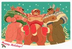 anthro balls blush bottomless candy candy_cane christmas_clothing christmas_stocking cleavage_cutout clothed clothing cock_sock cutout dessert erection food footwear genitals group holidays male muscular muscular_anthro muscular_male nipples pecs penis_clothing sock_on_penis socks sweater topwear trio mezcal_(artist) cartoon_network christmas evil_con_carne the_grim_adventures_of_billy_and_mandy booster_(jingle_all_the_way) rupert_the_green-nosed_reindeer canid canine canis deer domestic_dog felid mammal new_world_deer prehistoric_species reindeer saber-toothed_tiger 2022 hi_res