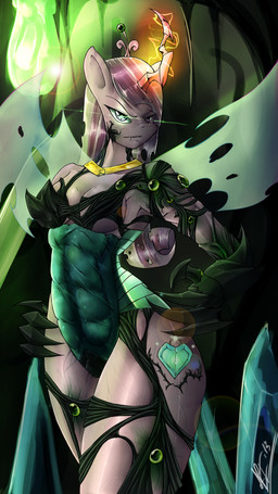 anthro anthrofied breasts claws clothed clothing corruption cutie_mark electricity energy fangs female green_eyes hair heterochromia horn insect_wings magic magic_user multicolored_hair purple_eyes solo teeth transformation vein wings noideasfornicknames friendship_is_magic hasbro my_little_pony princess_cadance_(mlp) arthropod changeling_(mlp) equid equine horse hybrid mammal pony 2013 4k 9:16 absurd_res hi_res