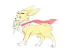 3:2 3_fingers 3_toes aishasoup angry_look annoyed ashley_(shaymin) black_nose disappointed duo eeveelution eyewear eyewear_on_head feet feral fingers fur generation_1_pokemon generation_4_pokemon goggles goggles_on_head green_eyes hi_res holding_in_mouth inner_ear_fluff jolteon legendary_pokemon male nintendo oblivious open_mouth paws pokemon pokemon_(species) scarf shaymin shrike_alvaron sky_forme_shaymin tail tail_tuft tired toes tuft upside_down white_body white_fur yellow_body yellow_fur