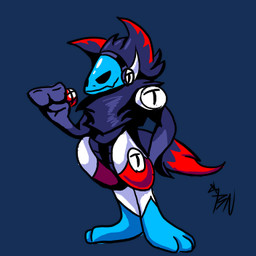 ambiguous_gender anthro cybernetics fur grey_body grey_fur machine screen screen_face smile solo text beta_nexus friday_night_funkin' static_signal mammal protogen robot 1:1 2021 alpha_channel low_res watermark male_(lore)
