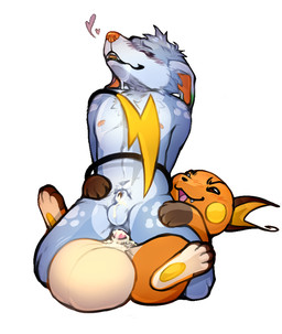 anal anal_penetration animal_genitalia anthro ball_size_difference balls big_balls big_balls_small_penis blush bodily_fluids bound butt cum cum_inside disproportionate_genitalia drooling duo evil_grin feral fully_sheathed genital_fluids genital_size_difference genitals hand_on_hip huge_balls larger_penetrated leaking_cum leaking_precum looking_pleasured male male/male male_penetrated male_penetrating male_penetrating_male open_mouth penetration penis penis_size_difference precum saliva sex sheath simple_background size_difference small_penis smile marsbarks nintendo pokemon iynize canid canine canis generation_1_pokemon mammal pokemon_(species) raichu wolf