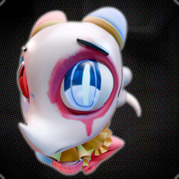 anthro female fisheye_lens heterochromia horn pupils slit_pupils solo white_body doctor_fastoss kobold scalie 1:1 3d_(artwork) digital_media_(artwork) hi_res
