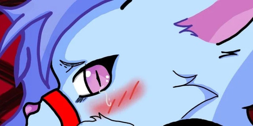 anthro banner banner_image blue_body blue_fur blush bodily_fluids fur looking_at_viewer male scared solo tears takuyagami taku_(takuyagami) domestic_cat felid feline felis mammal