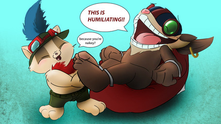 anthro bdsm bigbang blush bondage bound dialogue duo ear_piercing eyes_closed eyewear foot_fetish fur goggles hindpaw laugh league_of_legends male mammal nude open_mouth paws piercing reallyreallybigbang soles taunting teemo text tickling toes video_games yordle ziggs
Rating: Questionable
Score: 0
User: bigbang
Date: February 21, 2015 anthro bdsm bigbang blush bondage bound dialogue duo ear_piercing eyes_closed eyewear foot_fetish fur goggles hindpaw laugh league_of_legends male mammal nude open_mouth paws piercing reallyreallybigbang soles taunting teemo text tickling toes video_games yordle ziggs
Rating: Questionable
Score: 0
User: bigbang
Date: February 21, 2015