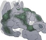 balls big_muscles flaccid genitals humanoid_genitalia humanoid_penis male moss muscular nude pecs penis plant smile solo wings remert victor_(the_hunchback_of_notre_dame) gargoyle humanoid monster