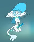 accessory anthro big_eyes big_penis blue_body blue_bow blue_clothing blue_eyes blue_fur blue_hair blue_nose blue_penis bodily_fluids body_hair breasts cheek_tuft clothing eyebrows eyelashes facial_tuft featureless_breasts fur furgonomics genital_fluids genitals gynomorph hair hand_on_penis herm intersex kneeling looking_pleasured masturbation moan neck_bow neckwear penis precum precum_squirt shaking shivering sitting solo text throbbing throbbing_penis tuft turquoise_bow turquoise_clothing toddjackjuster sophie_melodisk domestic_cat felid feline felis mammal absurd_res hi_res