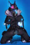 anthro bodily_fluids breast_squish breasts clothing ejaculation female fur_trim_(clothing) genital_fluids masturbation nipples pussy_ejaculation solo squish streetwear techwear vaginal vaginal_fluids skshadowknight epic_games fortnite pack_leader_highwire canid canine canis mammal wolf absurd_res hi_res