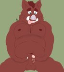 anthro belly blood blue_eyes bodily_fluids chode claws cum genital_fluids hairy male male/male orgasm red_body scratch_mark solo tongue tongue_out redsinity password_(visual_novel) roswell_(password) mammal suid suina sus_(pig) wild_boar absurd_res hi_res