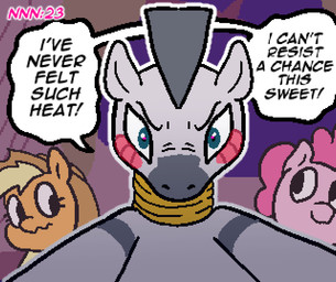 animal_genitalia animal_penis animated_webp black_sclera blue_eyes blue_penis blush dialogue equine_genitalia equine_penis female feral genitals green_eyes group gynomorph gynomorph/female in_heat intersex intersex/female neck_ring penetration penis possession red_eyes text vaginal vaginal_penetration waffafries friendship_is_magic hasbro my_little_pony no_nut_november applejack_(mlp) pinkie_pie_(mlp) waffa_(waffafries) zecora_(mlp) earth_pony equid equine giraffe giraffid horse mammal pony zebra animated english_text meme