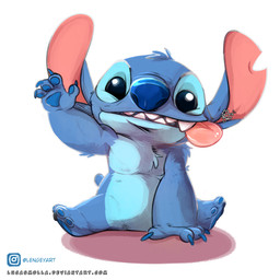 4_fingers ambiguous_gender blue_body blue_claws blue_fur blue_nose blue_pawpads chest_tuft claws feral fingers fur head_tuft instagram_logo notched_ear pawpads pink_tongue simple_background sitting small_tail solo tail text tongue tongue_out tuft white_background lucasmolla disney instagram lilo_and_stitch stitch_(lilo_and_stitch) alien experiment_(lilo_and_stitch) 1:1 2025 artist_name hi_res signature url male_(lore)