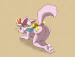 accessory anthro bent_over bow_(feature) bow_accessory bow_ribbon breasts butt female furgonomics looking_back mostly_nude open_mouth rear_view ribbons simple_background solo tail tail_accessory tail_bow tail_ribbon siroc disney palace_pets honeycake domestic_cat felid feline felis mammal 2016 hi_res