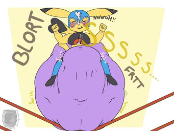 anthro big_diaper bodily_fluids bulge clothing cosplay_pikachu_(costume) cum cum_in_diaper diaper erection erection_in_diaper excessive_feces feces fighting_ring genital_fluids gynomorph hyper hyper_feces hyper_soiling intersex mask peeing pooping scatplay soiled_diaper soiling solo sports_mask sportswear unclean_diaper urine used_diaper wet_diaper wetting wrestling_mask wrestling_outfit fishinaseptic nintendo pokemon pikachu_libre generation_1_pokemon pikachu pokemon_(species) 4:3