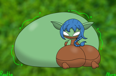 belly big_belly big_butt black_eyebrows bloated blue_hair bottomwear breasts brown_bottomwear brown_clothing brown_footwear brown_mask brown_pants brown_shoes brown_skirt brown_topwear butt clothing empty_eyes eyebrows female footwear green_background green_body green_ears green_skin hair huge_belly huge_butt humanoid_pointy_ears hyper hyper_belly hyper_butt looking_at_viewer looking_back looking_back_at_viewer mask morbidly_obese morbidly_obese_female morbidly_obese_humanoid motion_lines not_furry obese obese_female obese_humanoid overweight overweight_female overweight_humanoid pants pointy_ears ponytail shoes shortstack shortstack_female simple_background sitting skirt solo text topwear white_eyes reathe stupidcato activision skylanders stealth_elf_(skylanders) elf humanoid 2026 artist_name colored digital_media_(artwork) hi_res shaded