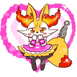 3_fingers 3_toes ambiguous_anthro ambiguous_gender anthro arm_tuft big_tail biped black_body black_fur blush blush_lines blush_stickers bottomless bottomless_ambiguous bottomless_anthro cheek_tuft chest_tuft clothed clothing covering covering_mouth dipstick_tail dress facial_tuft feet fingers frilly frilly_clothing front_view fur heart_symbol hip_tuft inner_ear_fluff looking_at_viewer markings multicolored_body multicolored_fur object_in_tail partially_clothed_ambiguous partially_clothed_anthro pink_clothing pink_dress pointy_ears prick_ears red_body red_eyes red_fur red_inner_ear_fluff red_tail_tip shoulder_tuft simple_background solo standing tail tail_markings toes tuft two_tone_tail weapon white_background white_body white_bow white_fur yellow_body yellow_fur yellow_sclera yellow_tail annyui0611 nintendo pokemon braixen canid generation_6_pokemon mammal pokemon_(species) 1:1 2021 colored digital_drawing_(artwork) digital_media_(artwork) flat_colors full-length_portrait hi_res japanese_description portrait translated_description