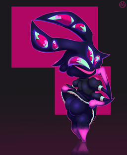 4_arms big_butt butt clothed clothing female multi_arm multi_eye multi_limb no_fur not_furry nude shortstack shortstack_female simple_background smile solo linyxart demon humanoid 2023 absurd_res digital_drawing_(artwork) digital_media_(artwork) hi_res