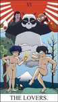 apple black_hair blue_hair breasts card card_template clothed clothing elderly elderly_male eyes_closed facial_hair feet female food fortune_telling fruit group hair major_arcana male male/female mustache nipples nude plant short_hair tarot tarot_card the_lovers_(tarot) tree ranma_1/2 akane_tendo genma_saotome happosai p-chan ranma_saotome ryoga_hibiki serpent_(book_of_genesis) soun_tendo bear domestic_pig giant_panda human mammal reptile scalie snake suid suina sus_(pig) daughter_(lore) father_(lore) father_and_child_(lore) father_and_daughter_(lore) father_and_son_(lore) parent_(lore) parent_and_child_(lore) parent_and_daughter_(lore) parent_and_son_(lore) son_(lore)