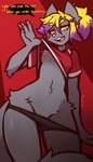 anthro barbell_piercing biting_shirt blonde_hair breasts clothed clothing clothing_aside clothing_lift clothing_pull dialogue female fur grey_body grey_fur hair heart_symbol looking_at_viewer navel nipple_piercing nipples open_mouth panties panty_pull piercing pink_nose pupils purple_hair purple_hairtip raised_clothing raised_shirt raised_topwear shirt shirt_lift solo speech_bubble tail teeth text topwear underwear underwear_pull white_pupils yellow_eyes mewgle ashley_(mewgle) domestic_cat felid feline felis mammal 2023 digital_media_(artwork) english_text hi_res signature