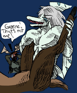 ambiguous_penetration anthro anthro_on_feral anthro_penetrating anthro_penetrating_feral being_watched bestiality blue_eyes brown_body brown_fur brown_hair brown_scales clothing dialogue eyes_closed fake_antlers fake_horns female feral feral_penetrated fluffy fluffy_tail from_front_position fur green_clothing green_jacket green_topwear grey_body grey_hair grey_scales group hair head_crest hooves jacket looking_at_another male male/female multicolored_body multicolored_fur nude nude_anthro nude_male open_mouth open_smile penetration scales sex short_tail simple_background smile snout tail text topwear transparent_background trio two_tone_body two_tone_fur victory_position wings banco cavemanon_studios snoot_game green_(snoot_game) janet_(snoot_game) abelisaurid carnotaurus deer dinosaur mammal prehistoric_species pterodactylus pterosaur reptile scalie theropod 2025 absurd_res alpha_channel digital_drawing_(artwork) digital_media_(artwork) english_text hi_res
